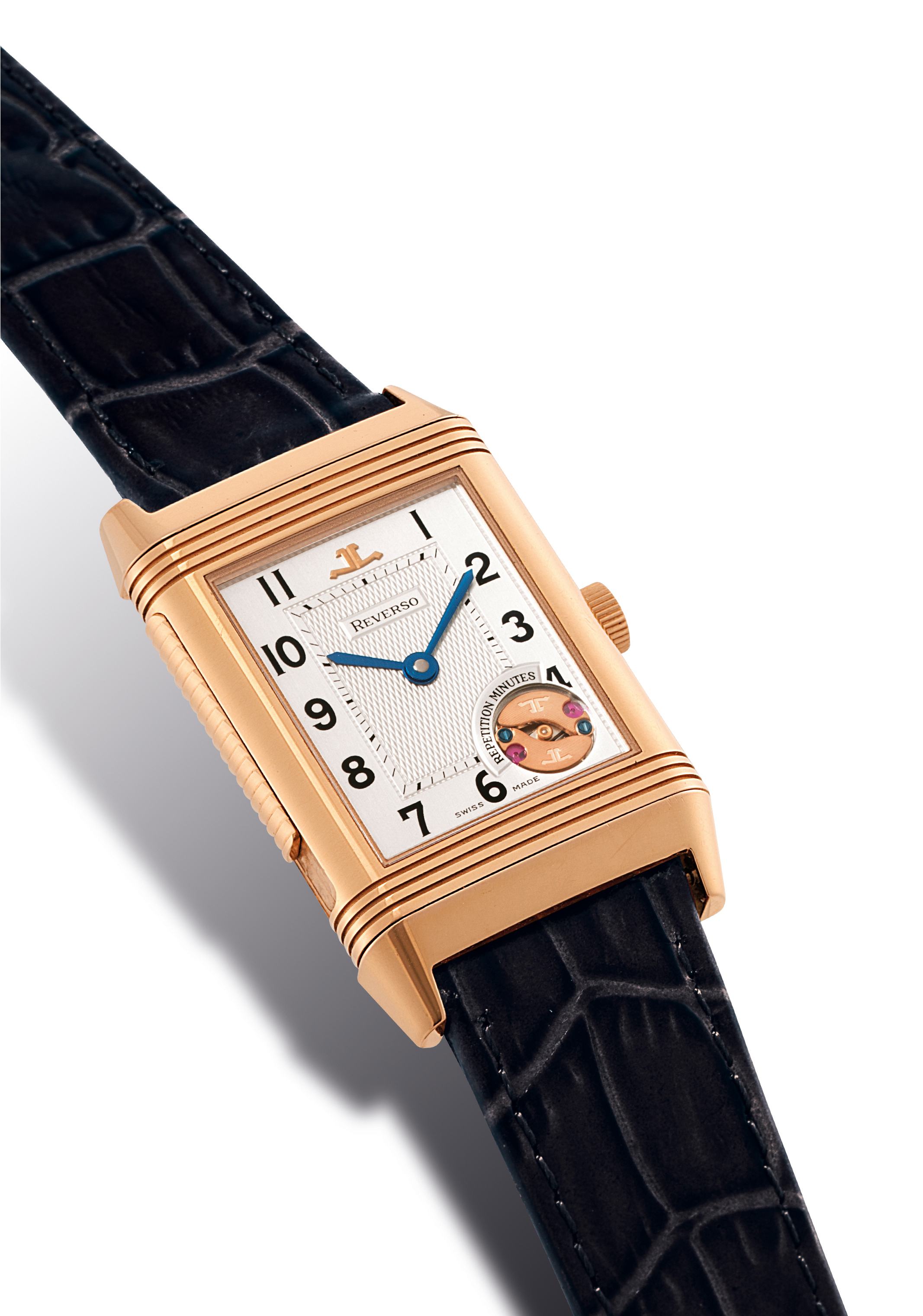 Jaeger Lecoultre Reverso Repetition Minutes Pink Gold Manually Wound Minute Repeating Wristwatch Limited Edition Of 500