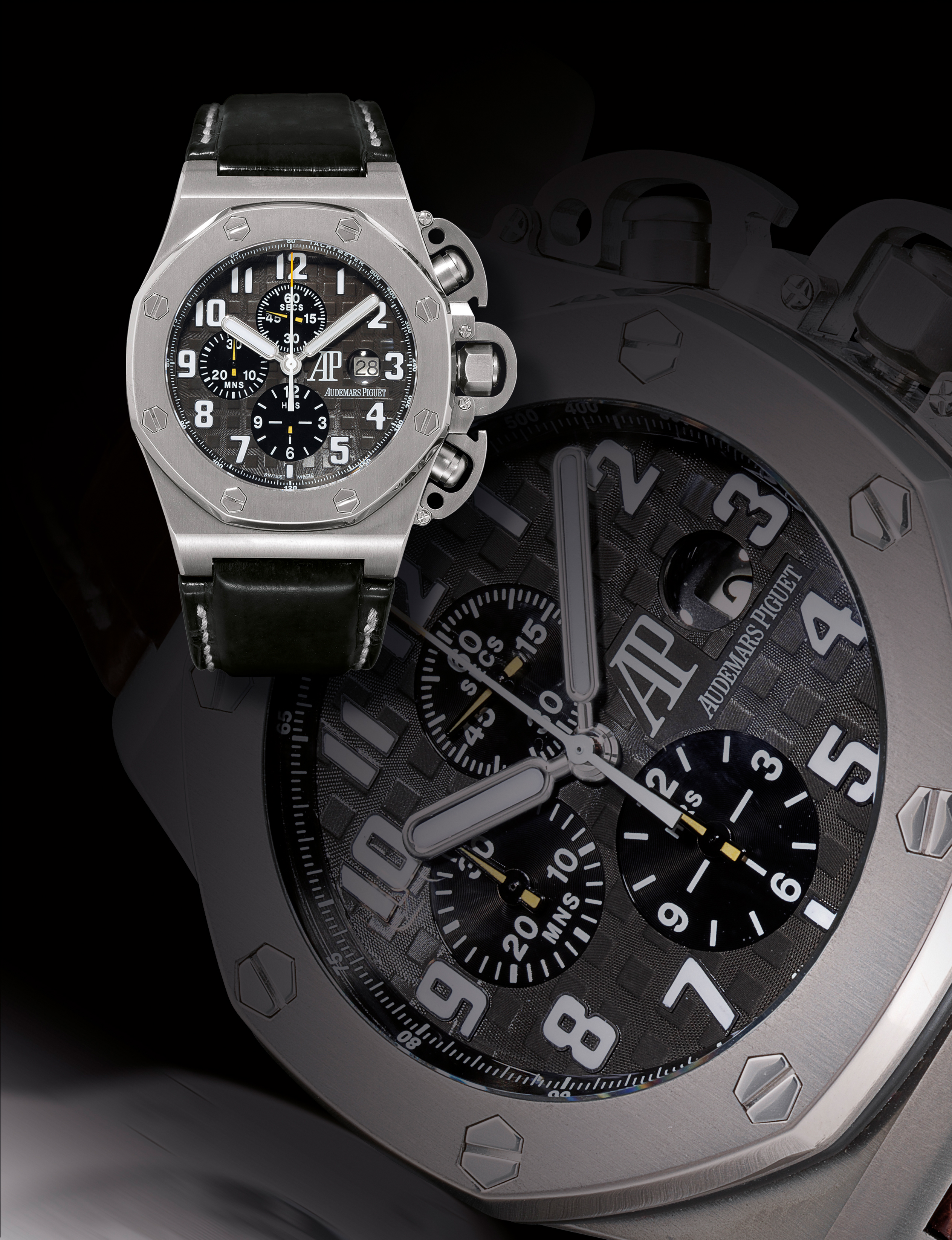 Audemars Piguet Royal Oak Offshore T3 Oversized Titanium Automatic Chronograph Wristwatch With Date Display Made In Collaboration With Arnold Schwarzenegger For The Film Terminator 3 Rise Of The Machines Limited Edition