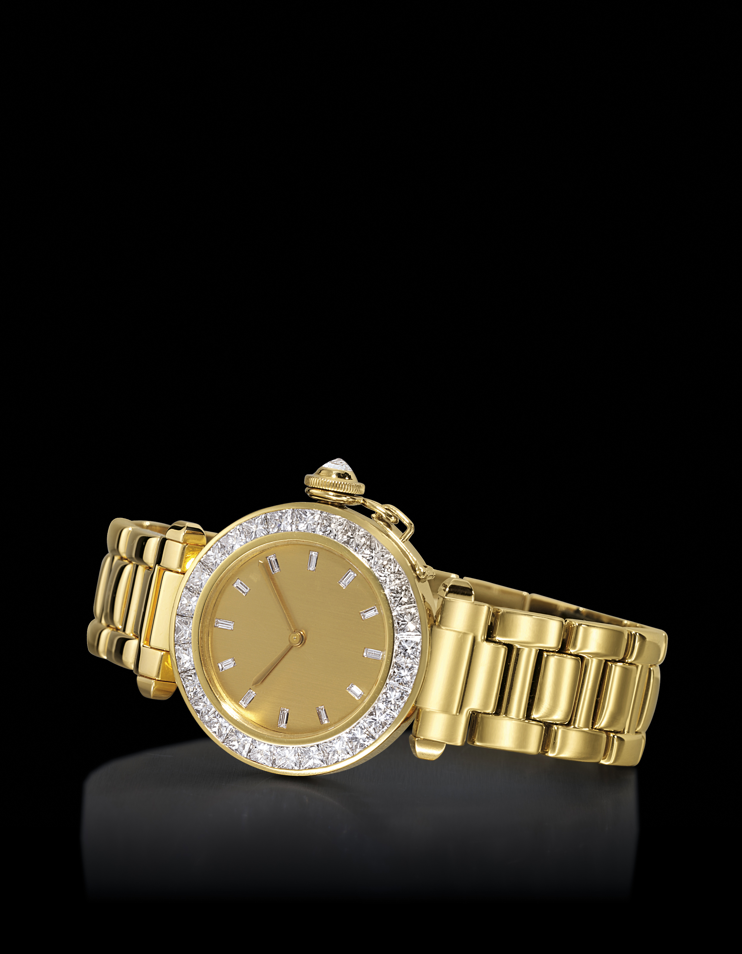 cartier pasha yellow gold diamond