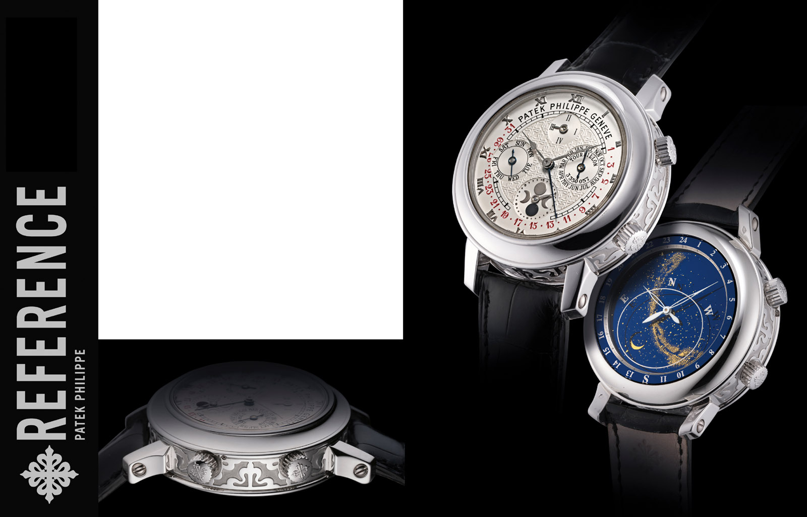 Patek Philippe Sky Moon Tourbillon Ref 5002p A Magnificent And Very Rare Platinum Manually Wound Double Dialed Wristwatch With Twelve Complications Minute Repeater Tourbillon Perpetual Calendar Retrograde Date Sky Chart Moon Phases Orbit