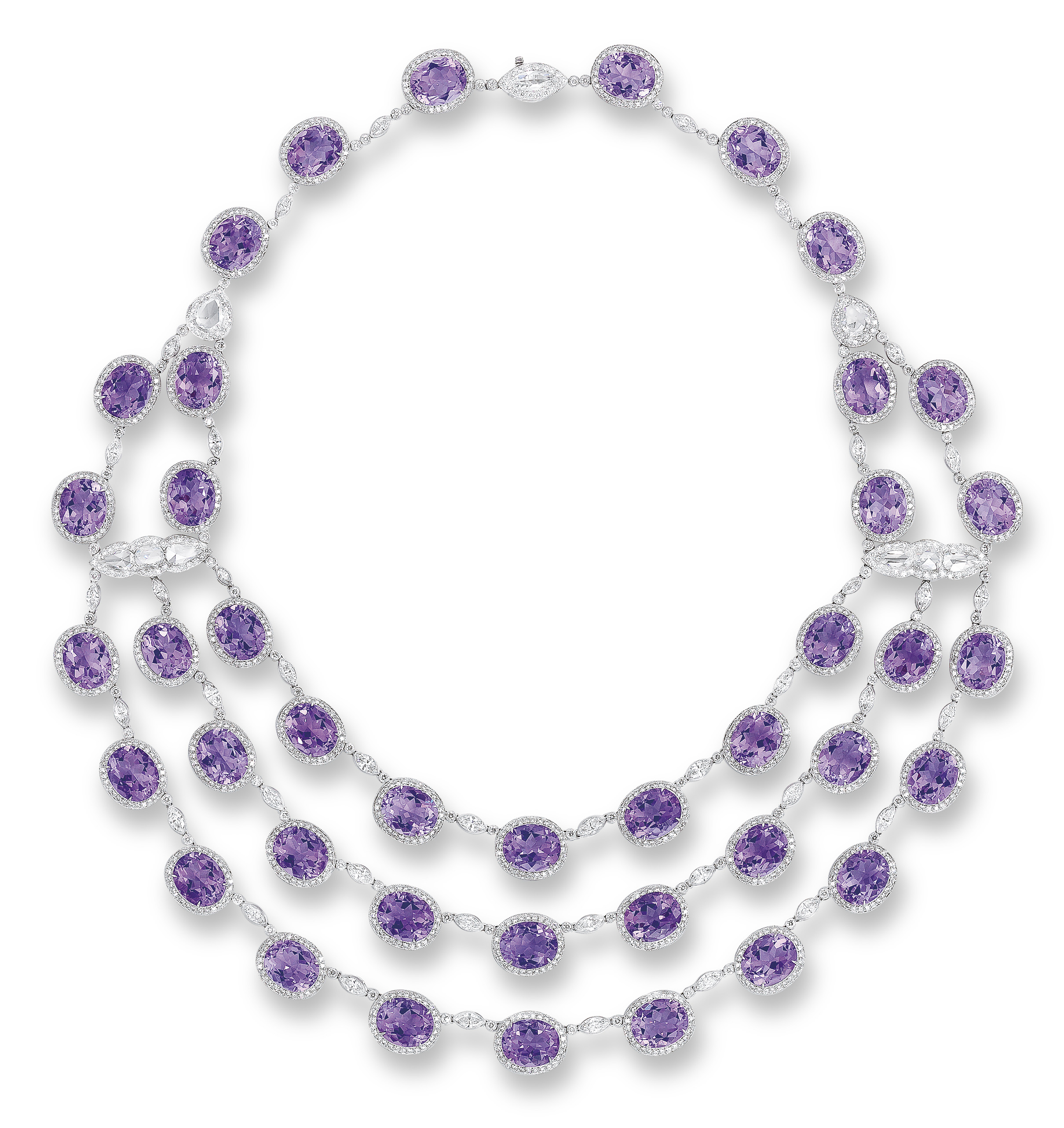 AN AMETHYST AND DIAMOND NECKLACE Christie's