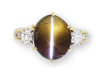 A Cat S Eye Alexandrite And Diamond Ring Ring Alexandrite