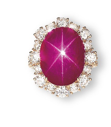 A STAR RUBY AND DIAMOND RING | Christie's