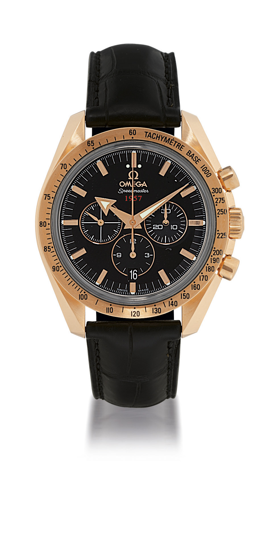 omega speedmaster 57 rose gold