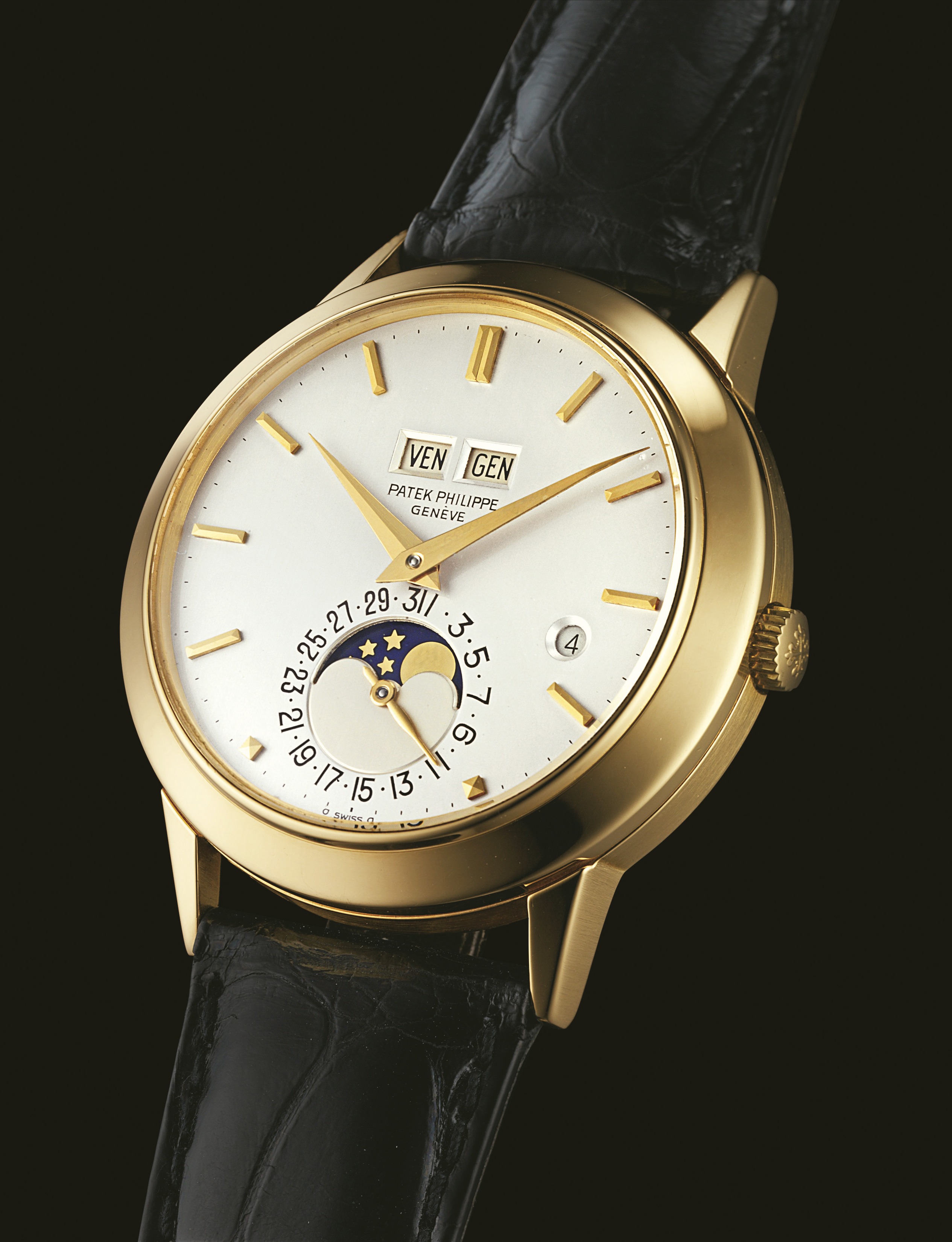  PATEK  PHILIPPE  REF 3450 VERY RARE YELLOW GOLD AUTOMATIC  