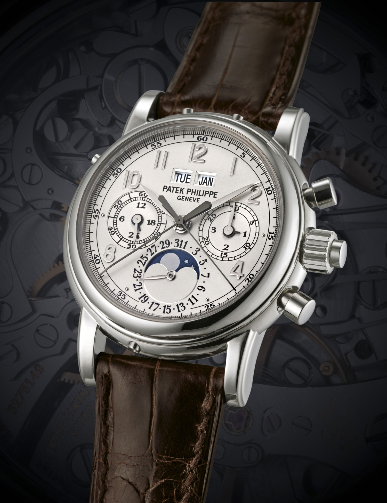 PATEK PHILIPPE, REF. 5004G RARE WHITE GOLD MANUALLYWOUND PERPETUAL