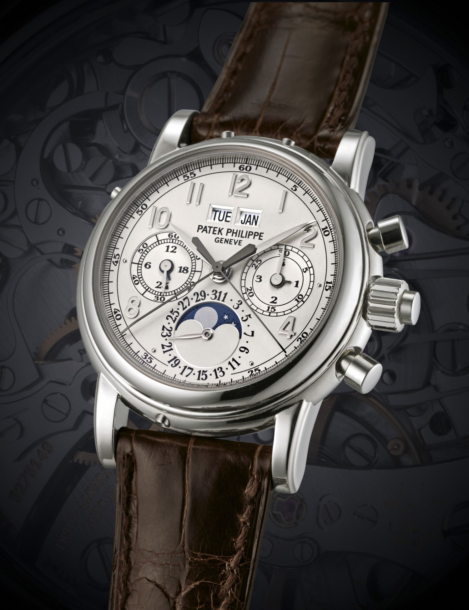 patek philippe white gold automatic watch ref 3604