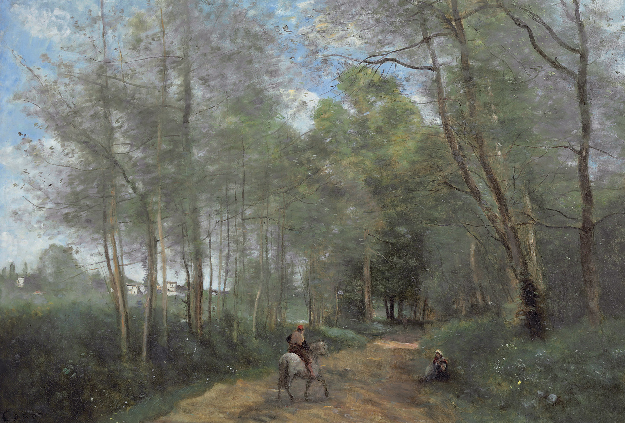 Ville d'Avray - Le Cavalier à la entrée du bois 
