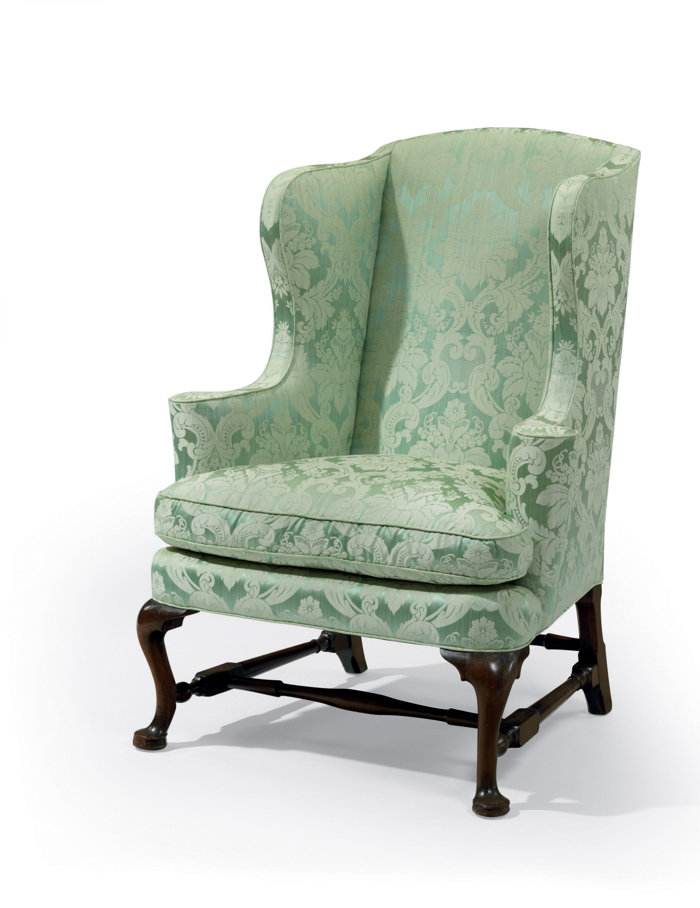 A QUEEN ANNE UPHOLSTERED EASY CHAIR , BOSTON, CIRCA 1750 Christie's