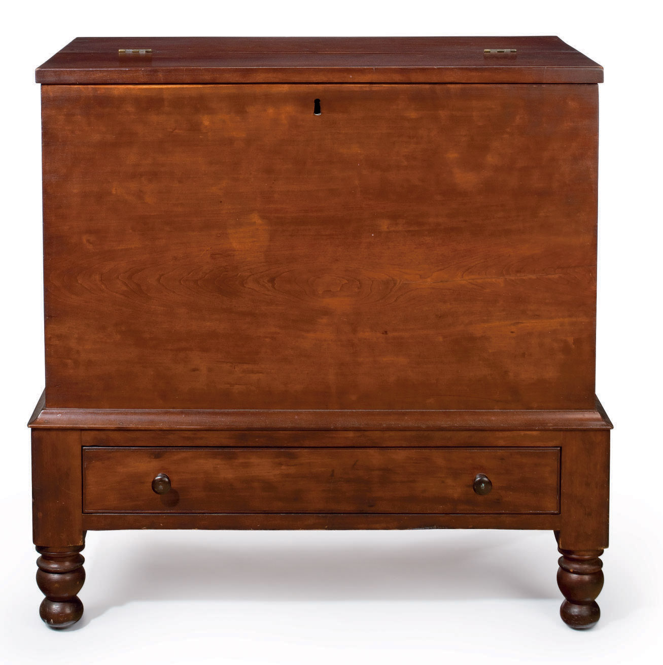 A LATE FEDERAL CHERRYWOOD SUGAR CHEST , POSSIBLY KENTUCKY, 19TH CENTURY