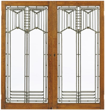 lloyd wright frank 1959 1867 lot pair leaded glass jersey private property read christies