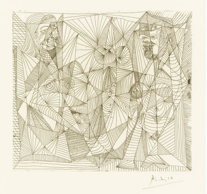 PABLO PICASSO , Faune dévoilant une Femme, from La Suite