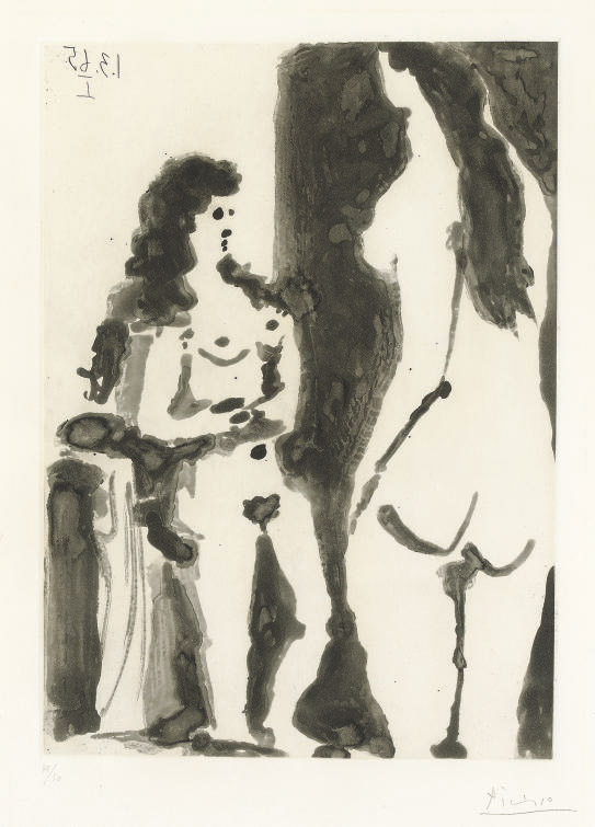 PABLO PICASSO , Faune dévoilant une Femme, from La Suite