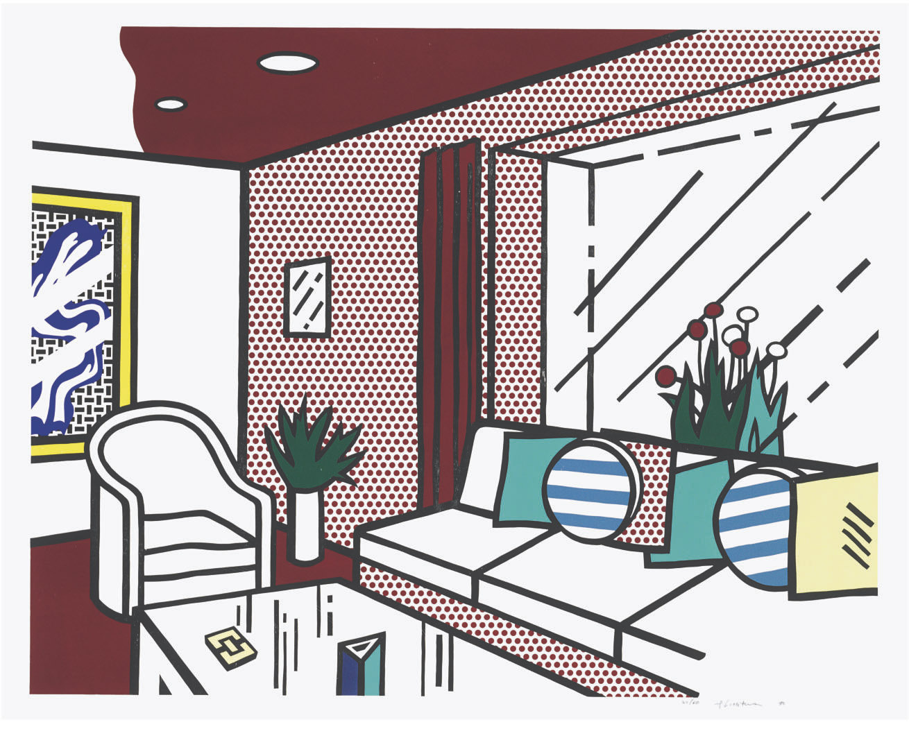 Roy Lichtenstein The Living Room From Interior Series C 250
