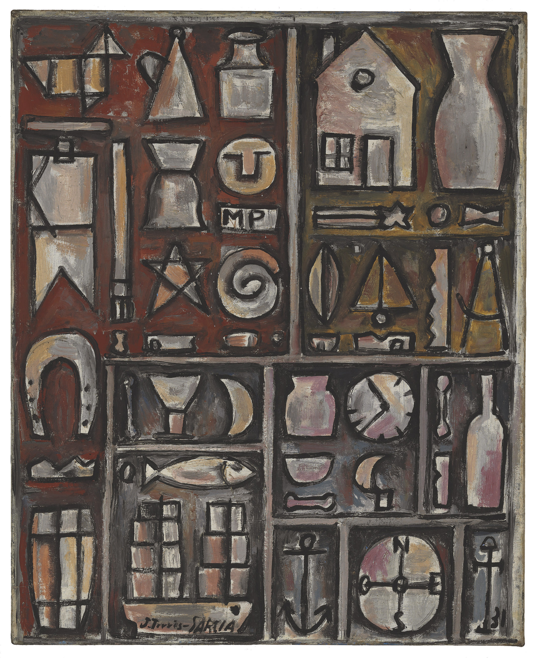 Joaquin Torres Garcia Uruguayan 1874 1949 Composicion