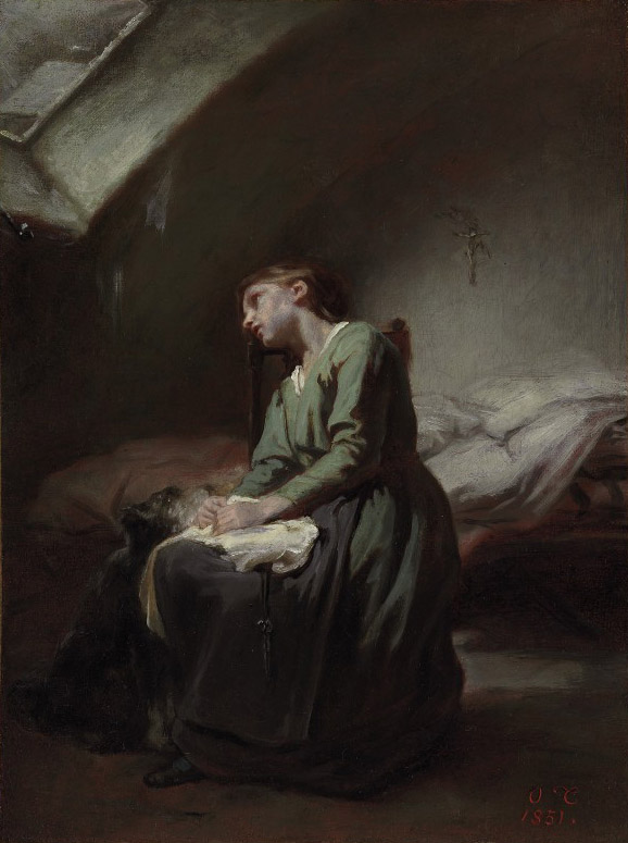 La Femme Damnee 1859 Octave Tassaert Nicolas François Octave Tassaert (Paris 1800-1874) , The abandoned girl
