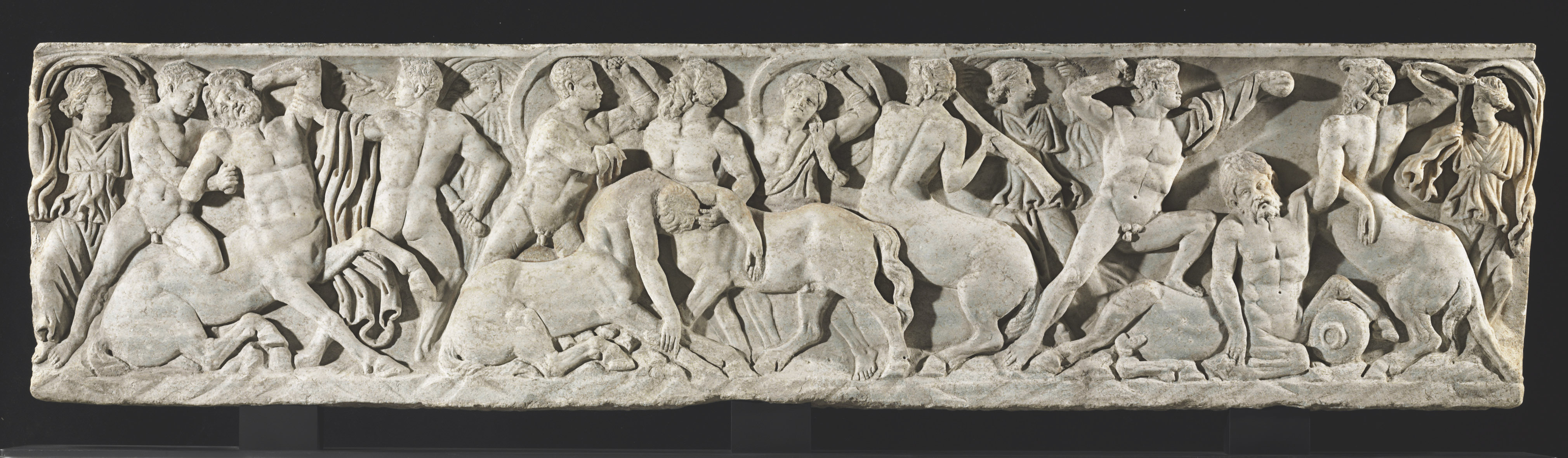 A ROMAN MARBLE RELIEF PANEL