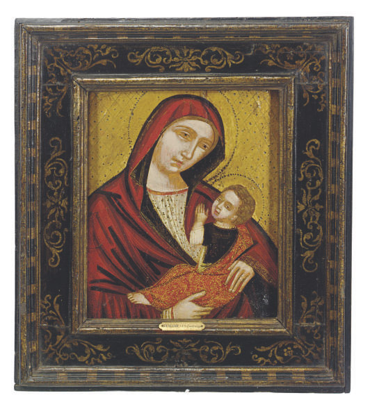 Italian School 15th Century Madonna And Child Paintings Oil
