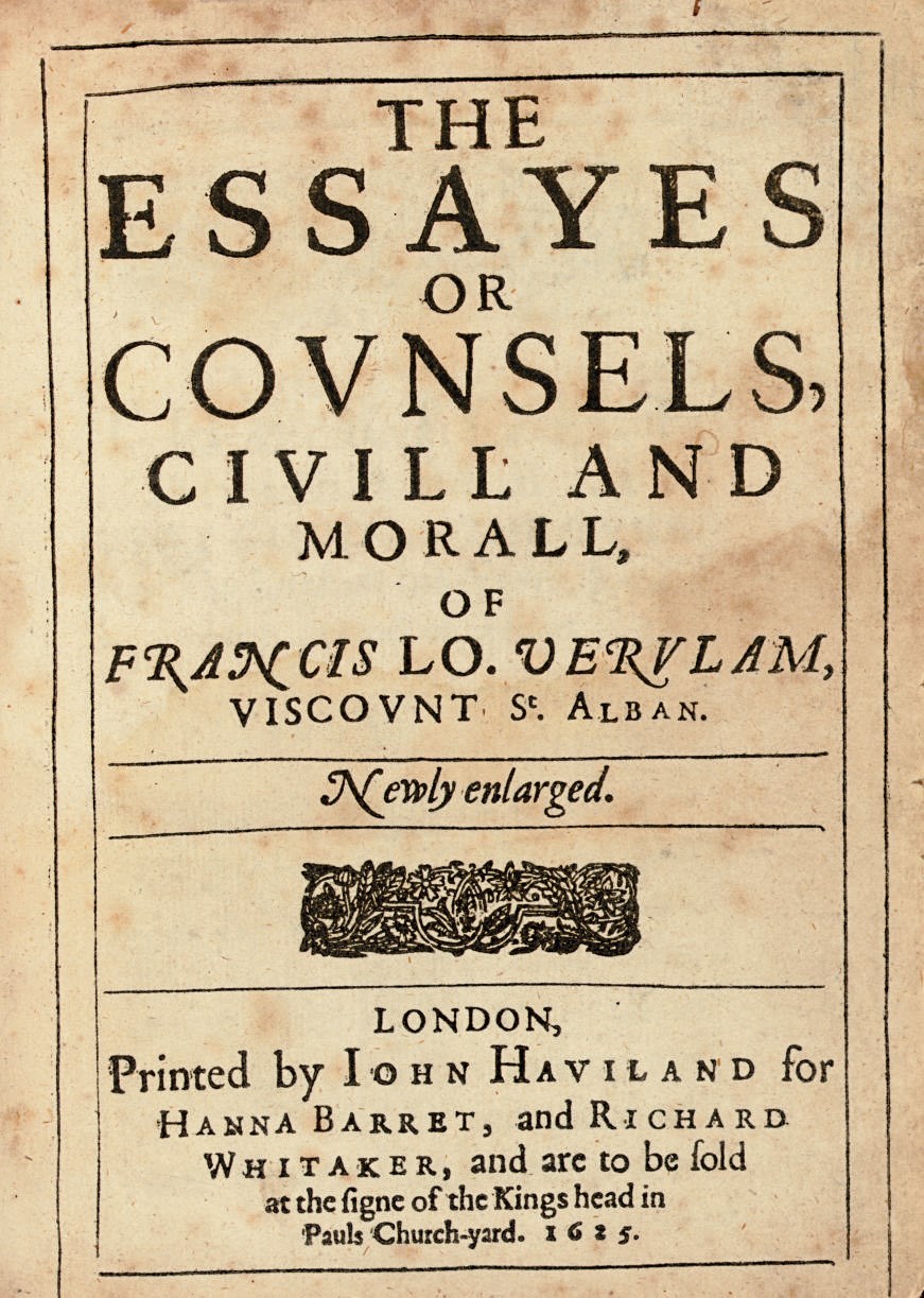 the essays or counsels civil and moral by francis bacon