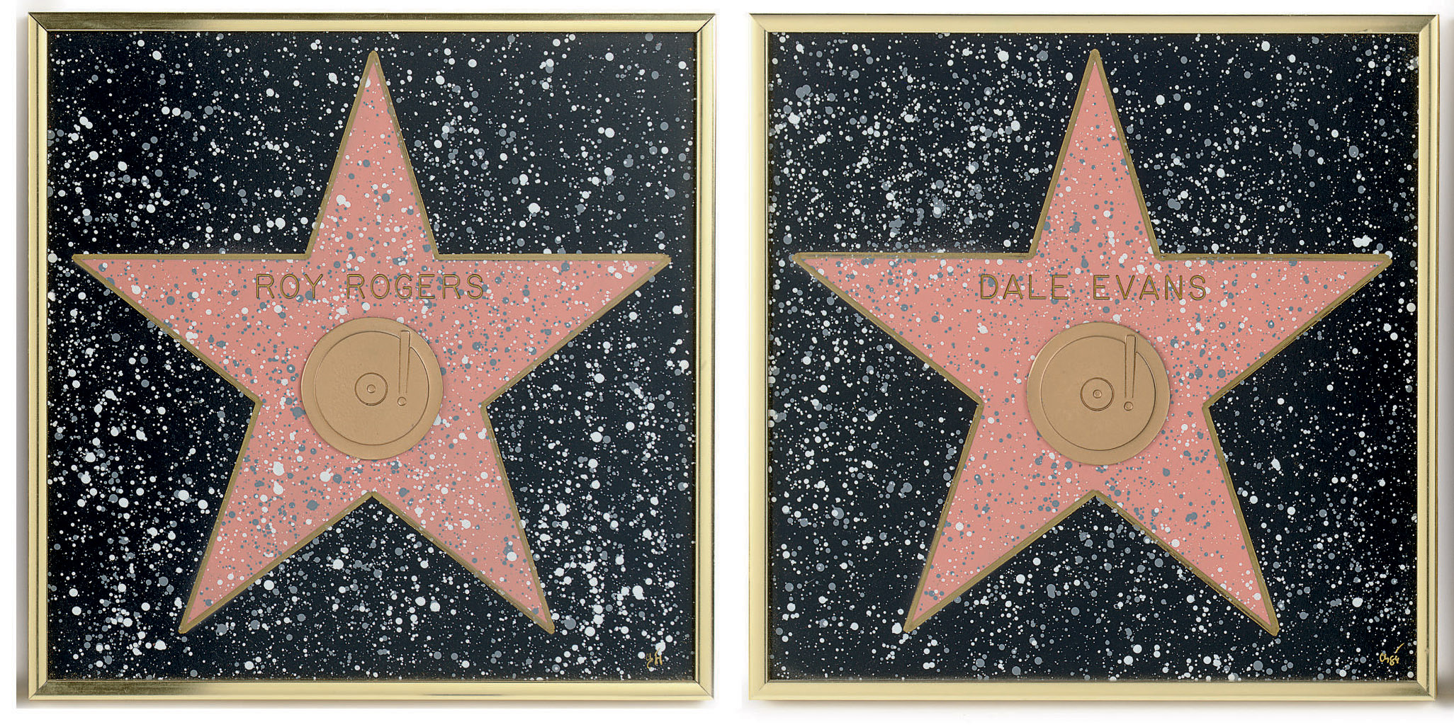 A GROUP OF WALK OF FAME STARS