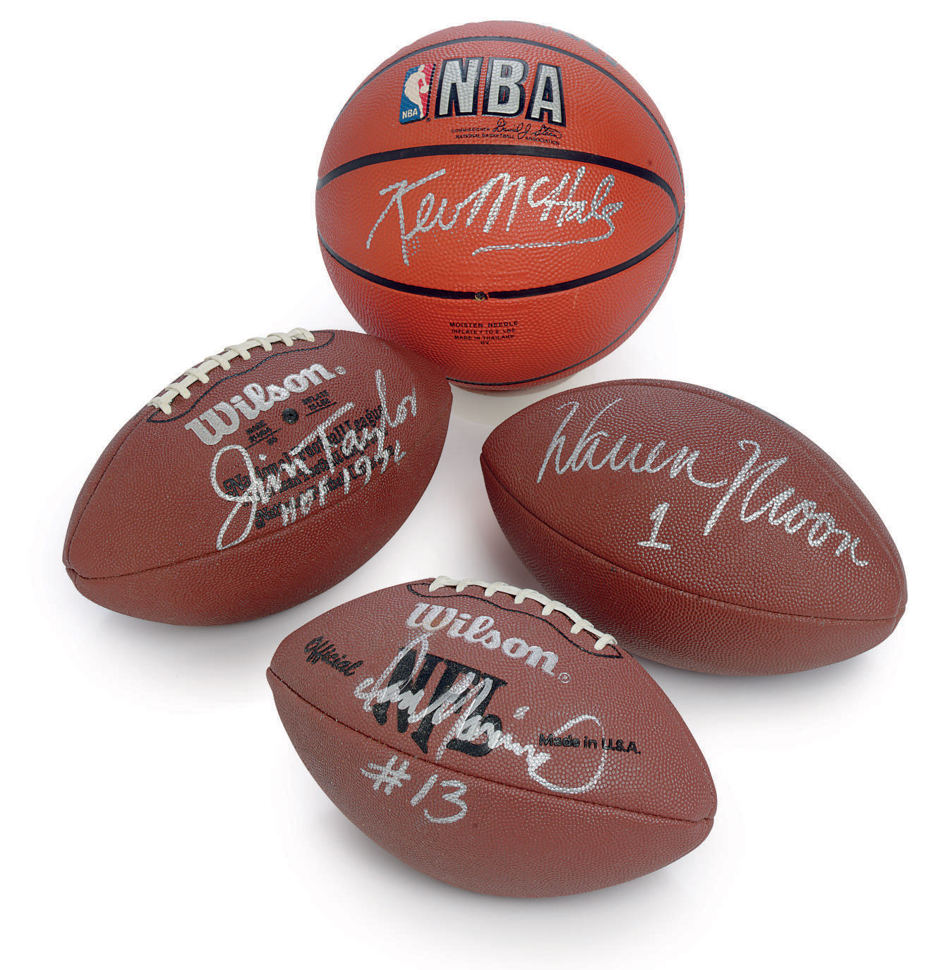 A GROUP OF FOUR AUTOGRAPHED SPORTS MEMORABILIA Christie's