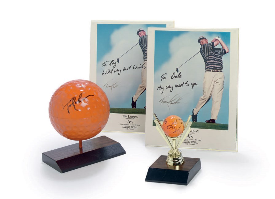 A GROUP OF AUTOGRAPHED GOLF MEMORABILIA