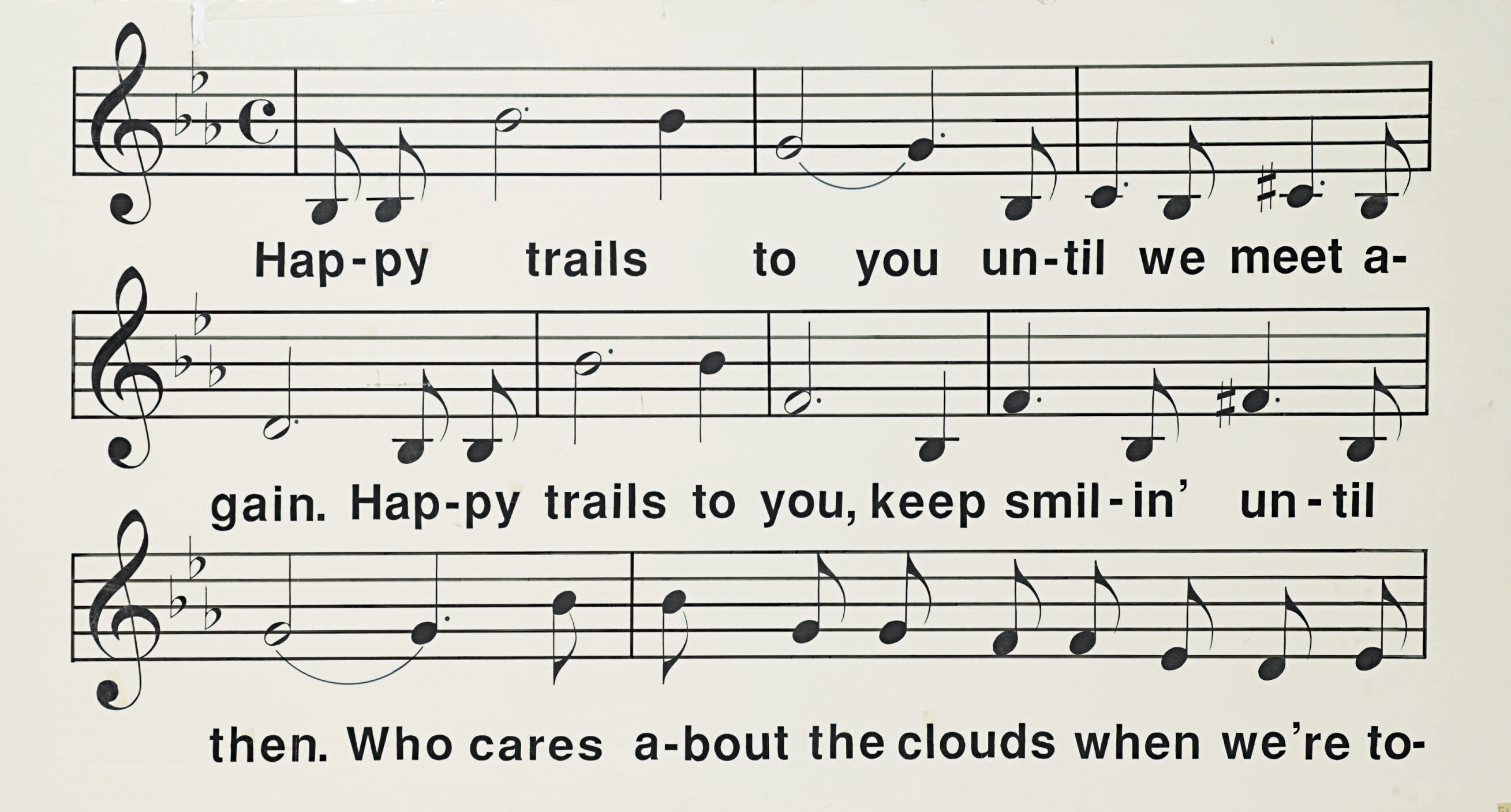 Happy Trails Chords Printable