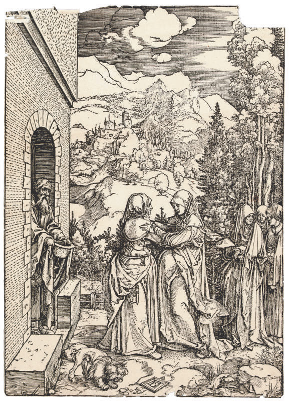 The Visitation, plate 9 from The Life of the Virgin (B. 84; H. & M. 196)

