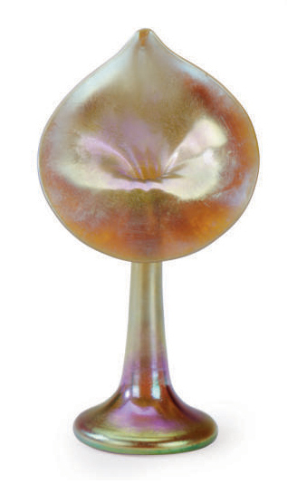 An American Glass Jack In The Pulpit Vase Signed In Intaglio