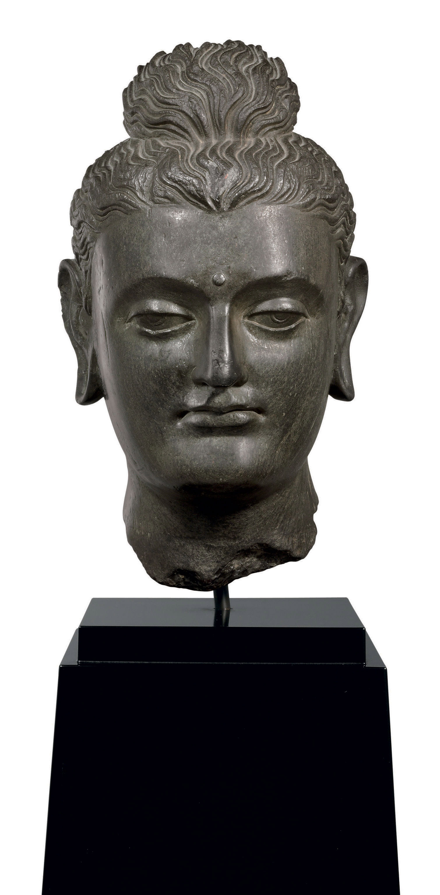 A Black Schist Head Of Buddha Gandhara 2nd 3rd Century Sculptures Statues Figures Head Christie S