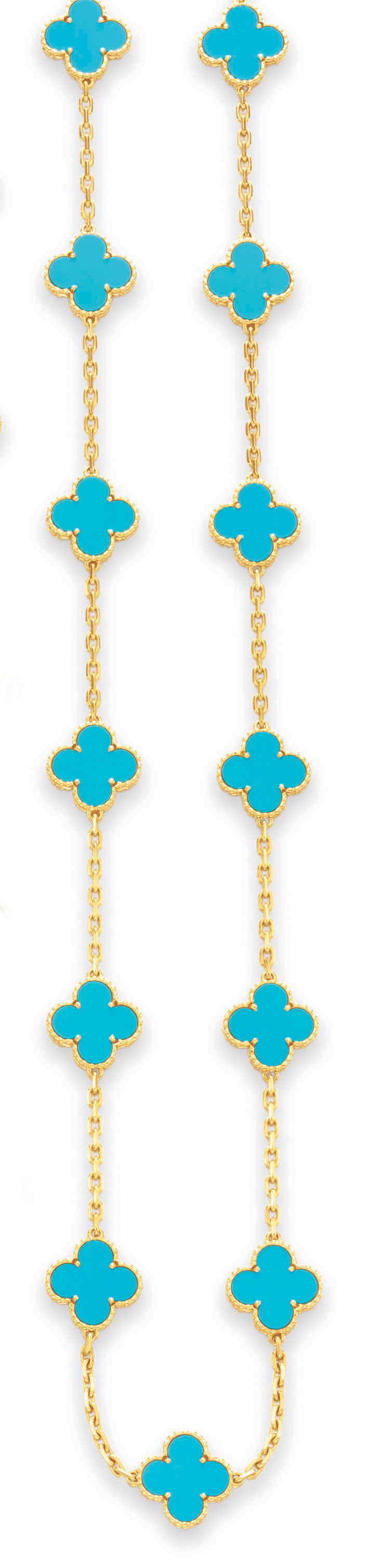 turquoise alhambra necklace