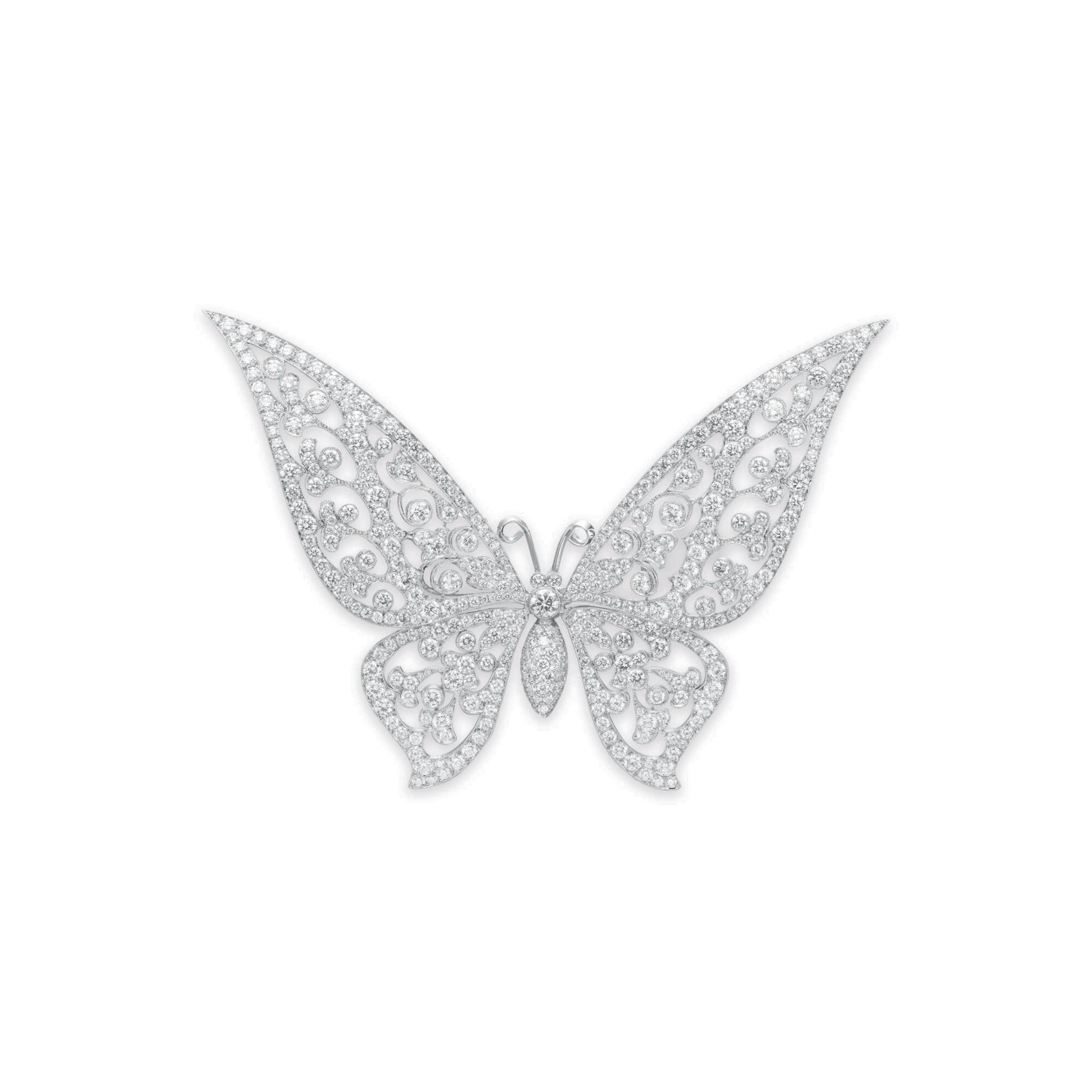 Diamond butterfly brooch sale