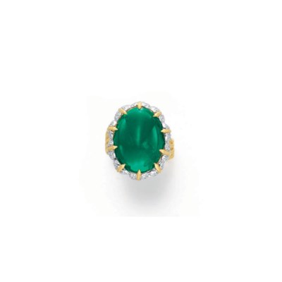 emerald ring diamond tiffany schlumberger jean