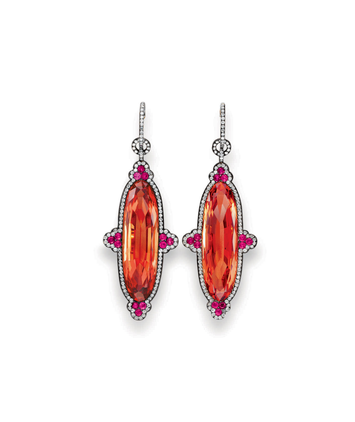 A pair of opal, coloured zircon and diamond earrings, by JAR. Size/dimensions: 5.5 cm. Sold for CHF189,000 on 17 May 2023 at Christie’s in Geneva