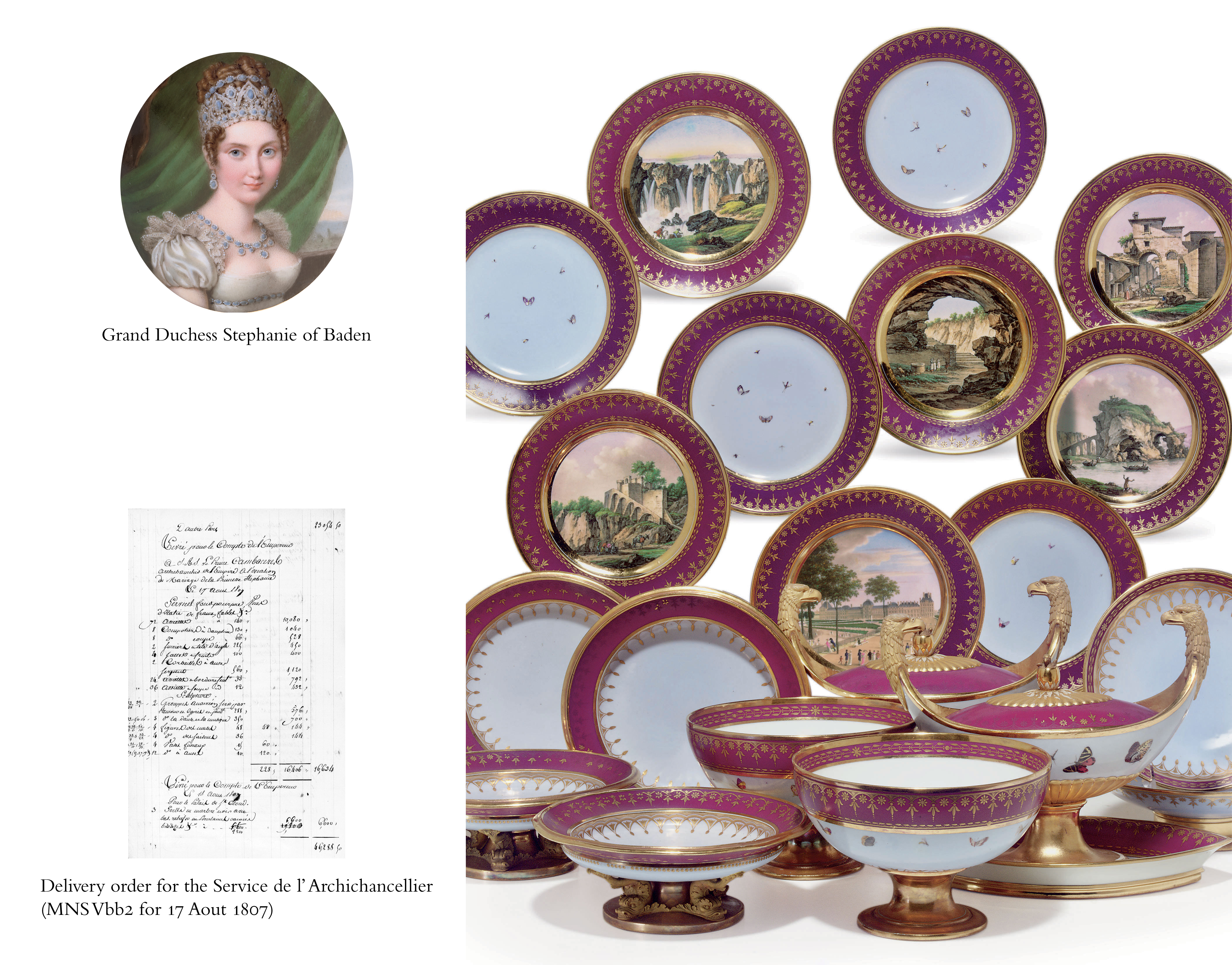 A Sevres Hard Paste Porcelain Fonds Pourpre Et Ciel Part Dessert Service Le Service De L