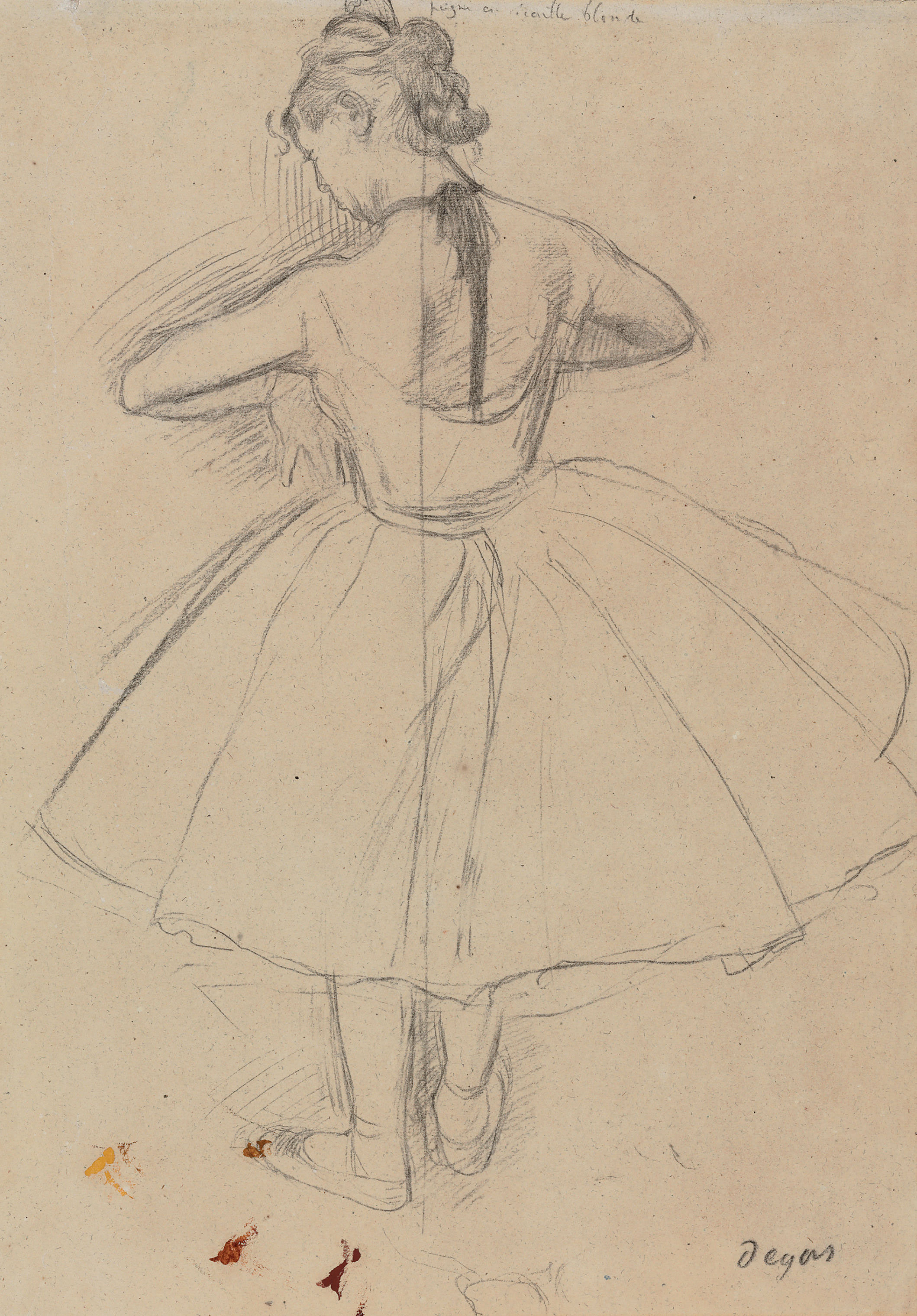 Edgar Degas 1834 1917 Danseuse Debout Vue De Dos 19th