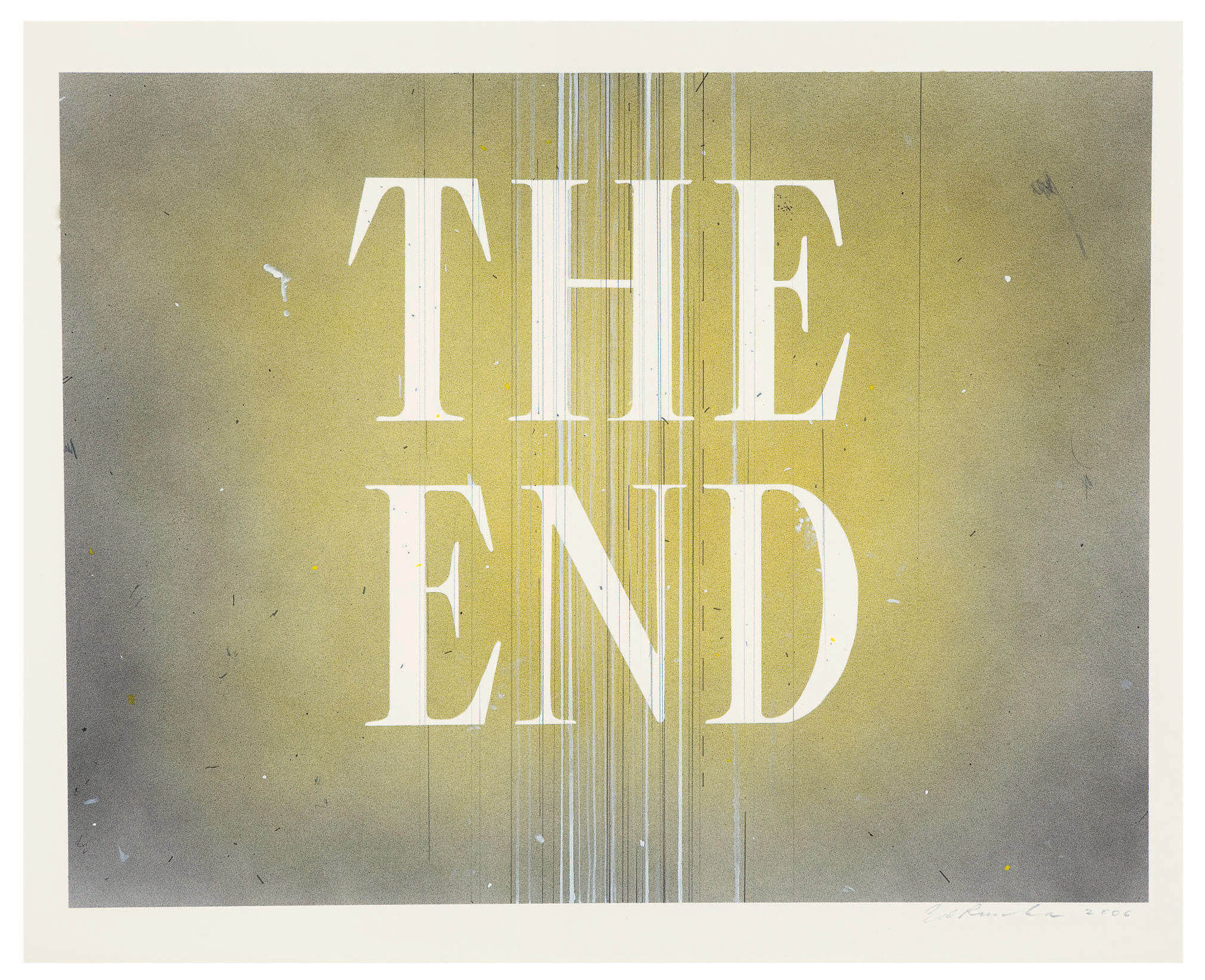 Ed Ruscha (b. 1937) , The End 66 Christie's