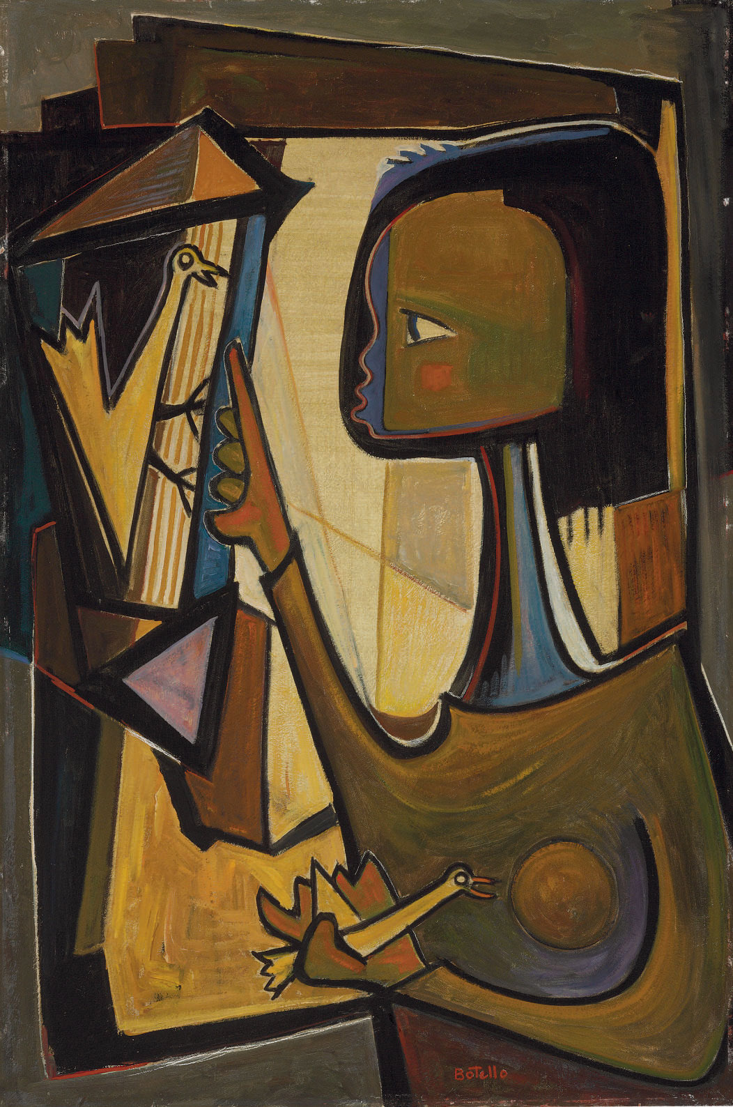 Angel Botello (Spanish/Puerto Rican 19131986) , Untitled (Girl with