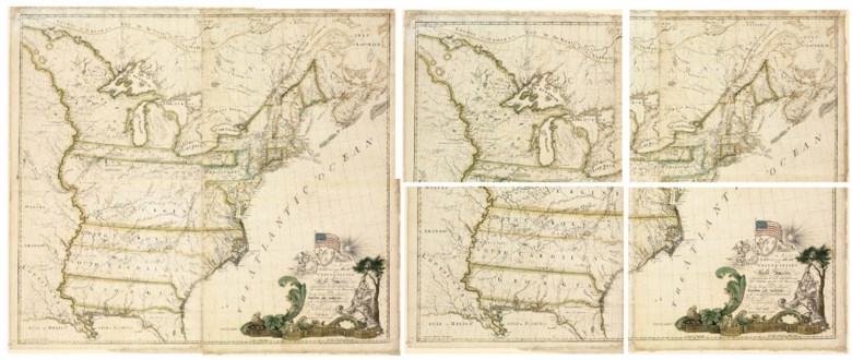 Abel Buell (1742-1822). A New and Correct Map of the United States of North America Layd Down from the Latest Observations and Best Authorities Agreeable to the Peace of 1783. Humbly Inscribed to his Excellency the Governor and Company of the State of Connecticut By their Most Obedient and Very Humble Servant Abel Buell. New Haven, 1784. Sold for $2,098,500 on 3 December 2010 at