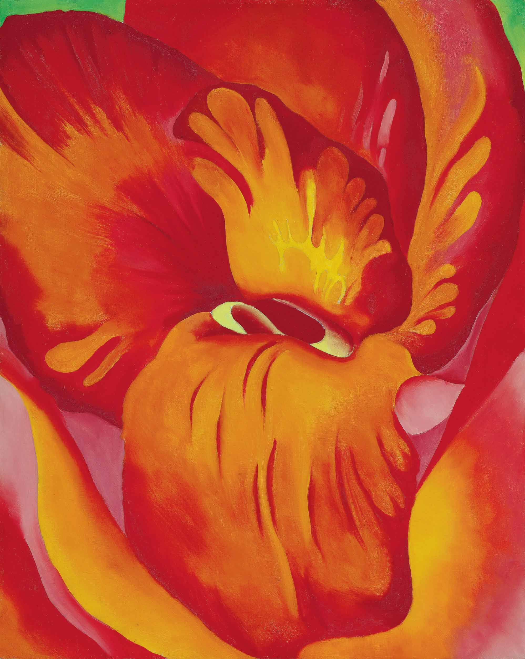 Georgia O Keeffe 1887 1986 Canna Red And Orange 20th Century
