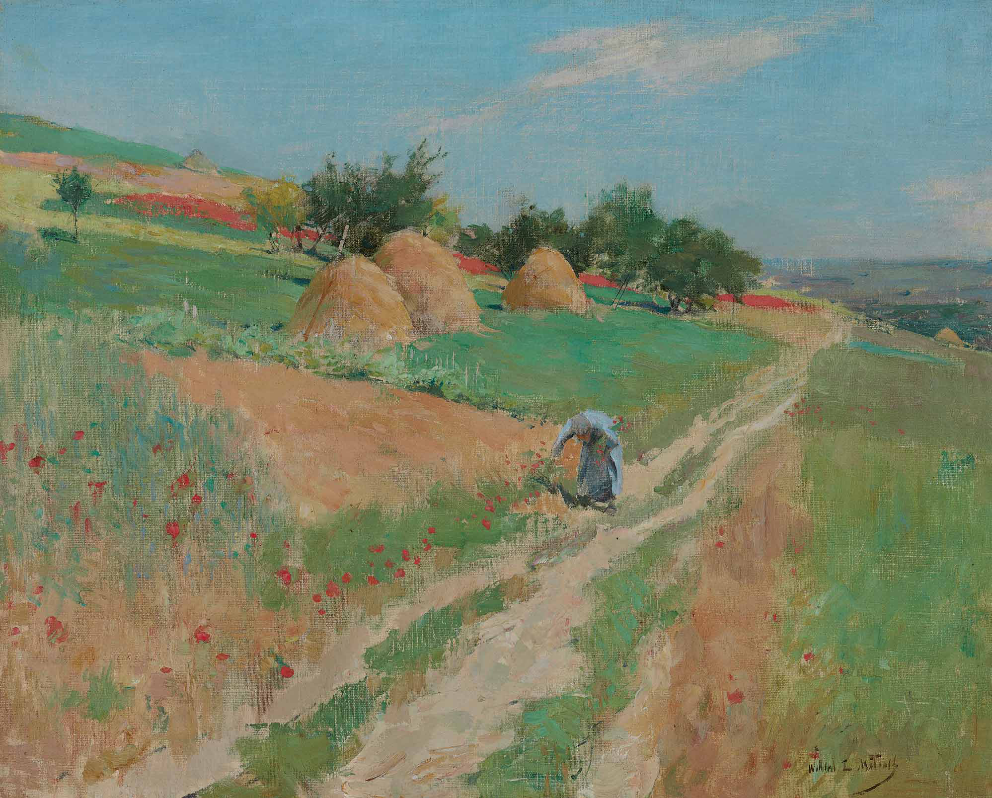 Willard Leroy Metcalf 1858 1925 Summer Morning Giverny 19th