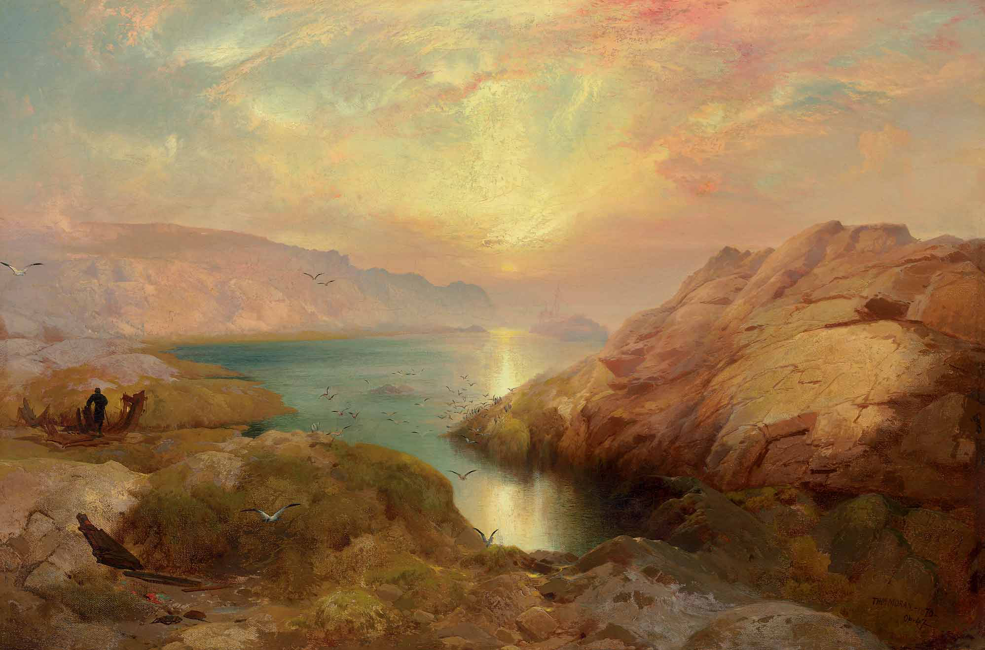 Thomas Moran (18271926) , Coastal Scene Christie's