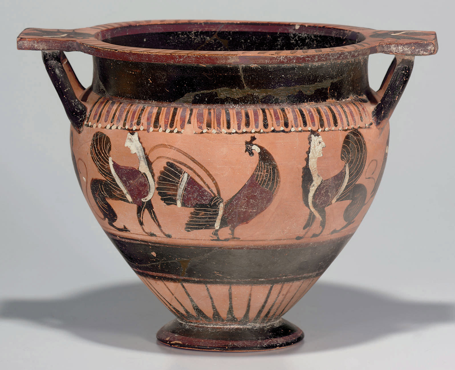 AN ATTIC BLACKFIGURED COLUMNKRATER , TYRRHENIAN GROUP, CIRCA 560 B.C