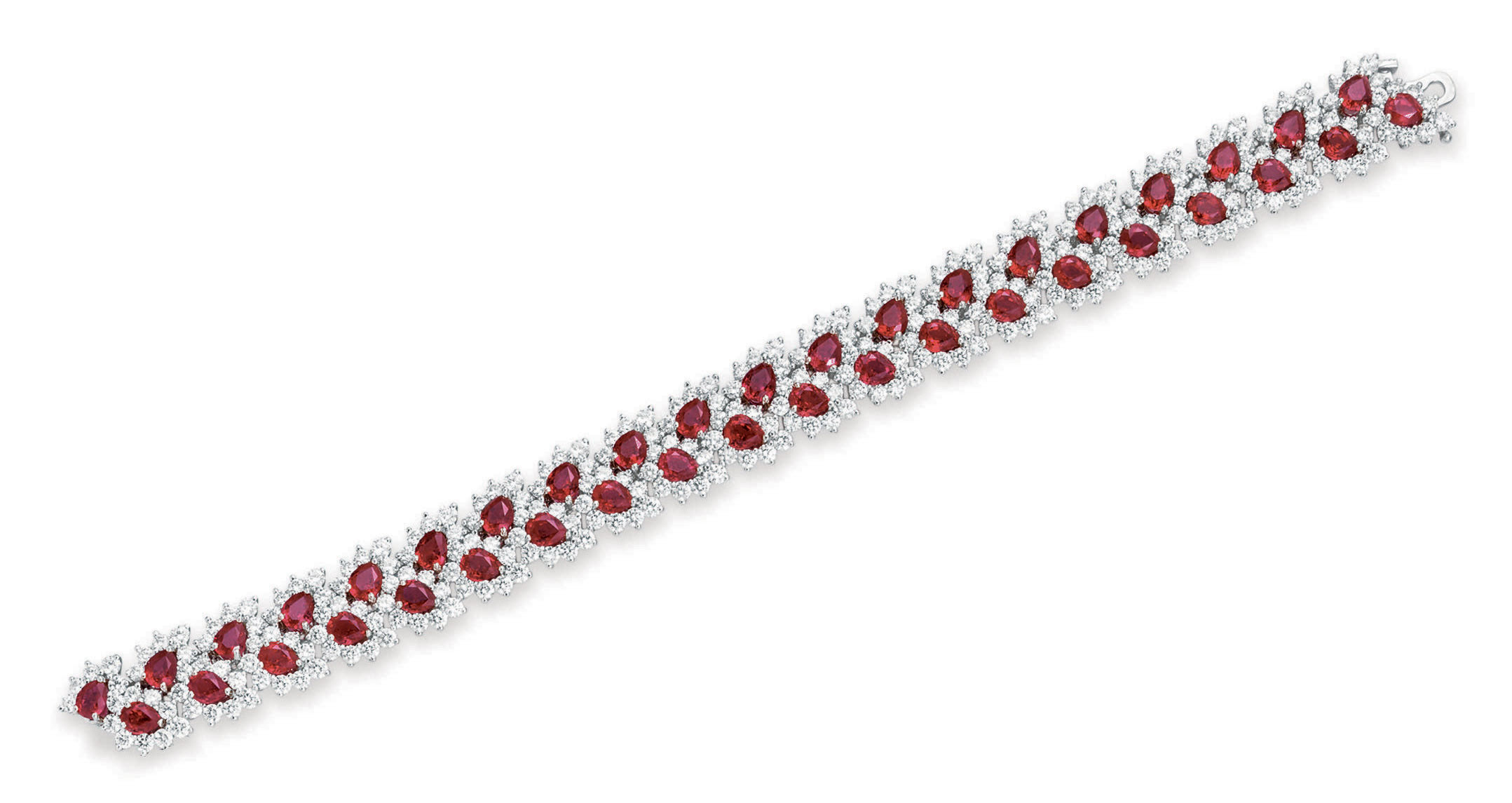 A RUBY AND DIAMOND BRACELET, BY TIFFANY 