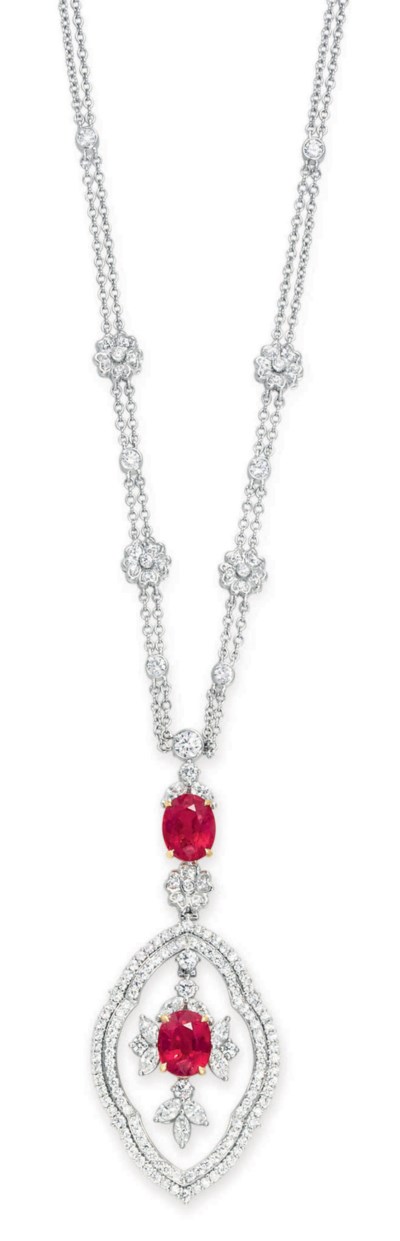A RUBY AND DIAMOND NECKLACE, BY TIFFANY & CO. | Christie's