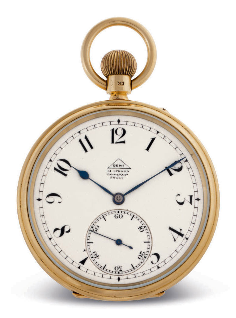 DENT. A GOLD OPENFACE KEYLESS LEVER POCKET WATCH , SIGNED DENT, 61