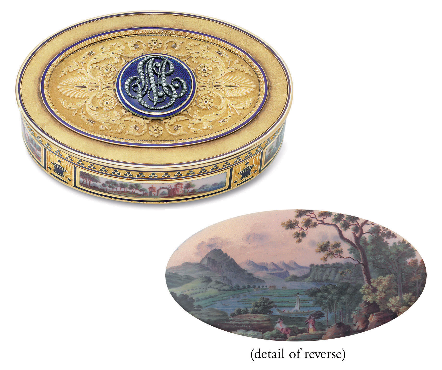 A SWISS GOLD AND ENAMEL SNUFF BOX , FRANÇOIS JOANIN, GENEVA, CIRCA 1790 ...
