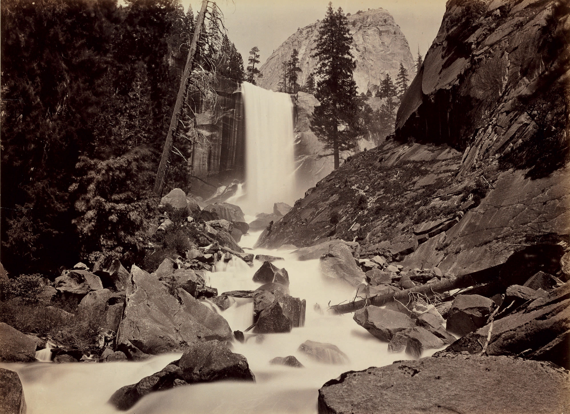 CARLETON E. WATKINS (18291916) , Vernal Fall, 300 ft., Yosemite Valley