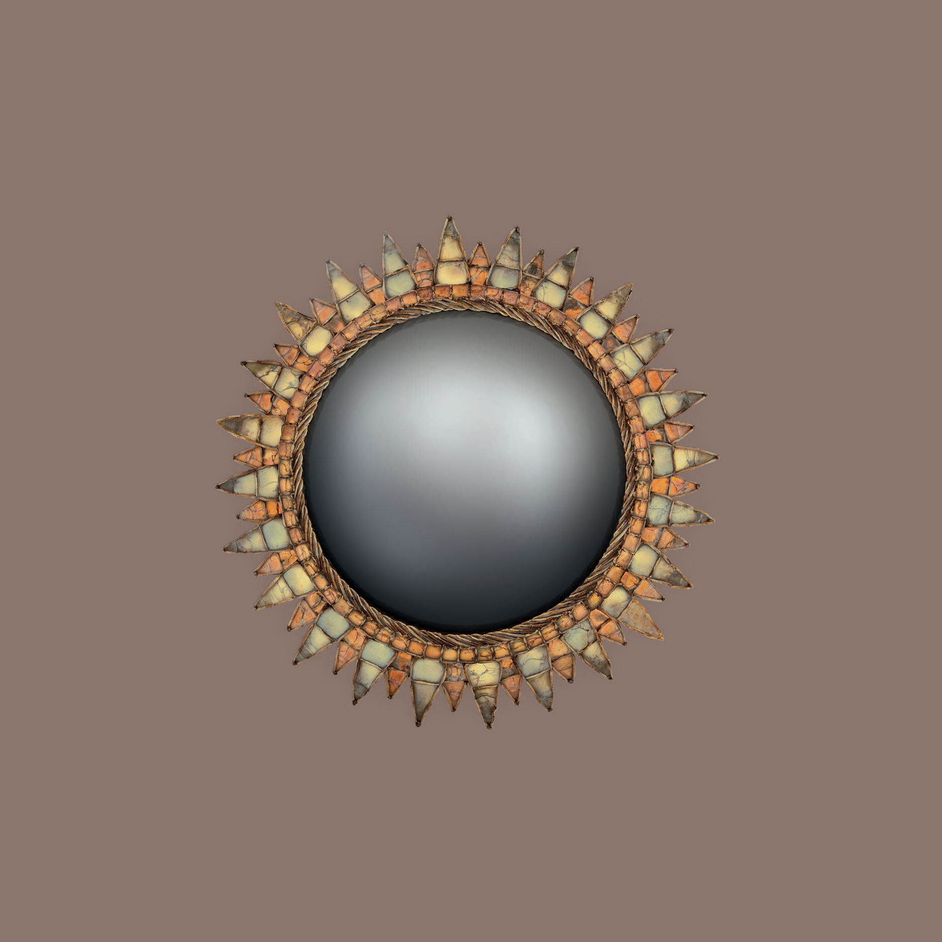 LINE VAUTRIN (1913-1997) , MIROIR 'SOLEIL A POINTES N.3 ...