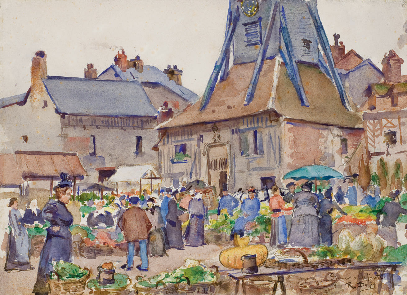 RAOUL DUFY (18771953) , Place SainteCatherine à Honfleur